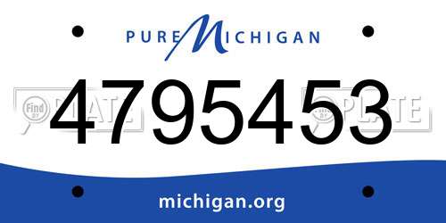 4795453 Michigan License Plate