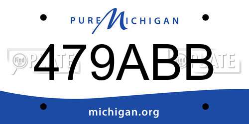 479ABB Michigan License Plate