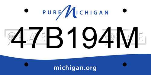 47B194M Michigan License Plate