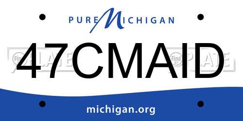 47CMAID Michigan License Plate