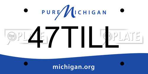 47TILL Michigan License Plate