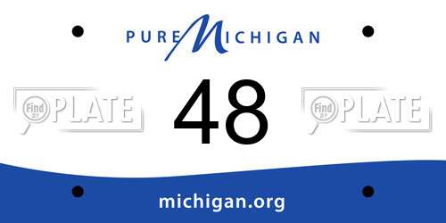 48 Michigan License Plate