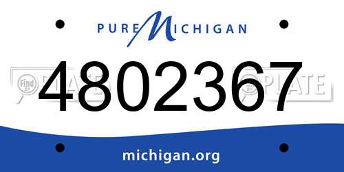 4802367 Michigan License Plate