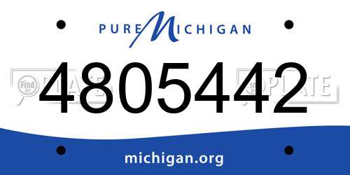 4805442 Michigan License Plate