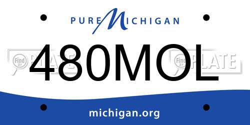 480MOL Michigan License Plate