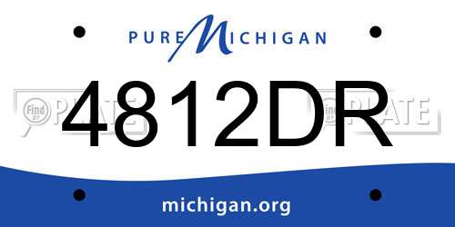 4812DR Michigan License Plate