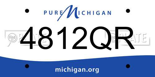 4812QR Michigan License Plate