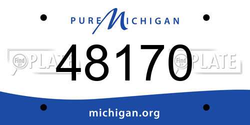 48170 Michigan License Plate