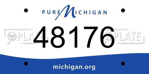 48176 Michigan License Plate