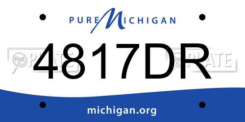 4817DR Michigan License Plate