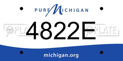 4822E Michigan License Plate