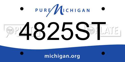 4825ST Michigan License Plate