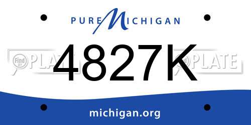 4827K Michigan License Plate