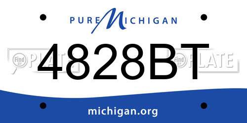 4828BT Michigan License Plate