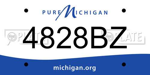 4828BZ Michigan License Plate