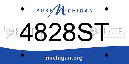 4828ST Michigan License Plate