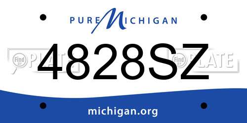 4828SZ Michigan License Plate