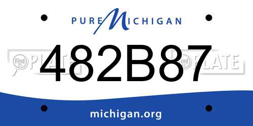 482B87 Michigan License Plate