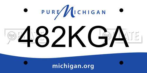 482KGA Michigan License Plate