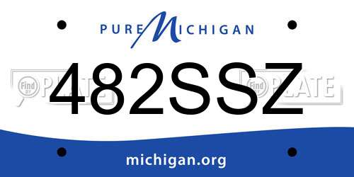 482SSZ Michigan License Plate