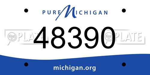 48390 Michigan License Plate