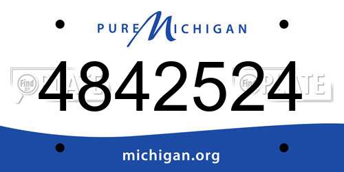 4842524 Michigan License Plate