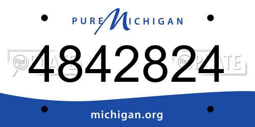 4842824 Michigan License Plate