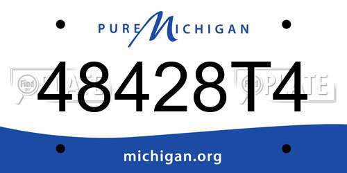 48428T4 Michigan License Plate