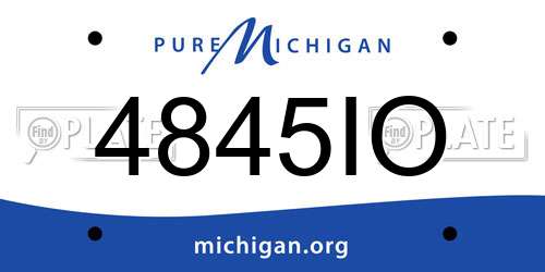 4845IO Michigan License Plate