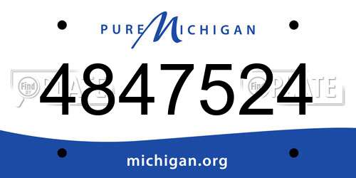 4847524 Michigan License Plate