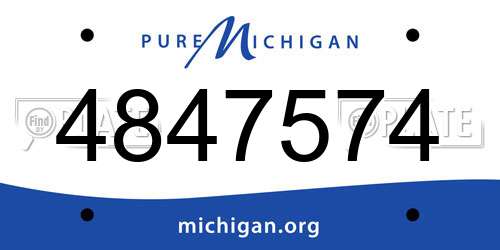4847574 Michigan License Plate