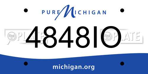 4848IO Michigan License Plate