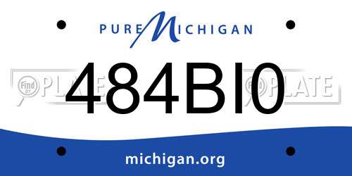 484BI0 Michigan License Plate