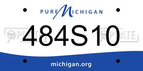 484S10 Michigan License Plate