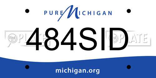 484SID Michigan License Plate