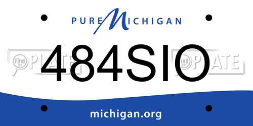 484SIO Michigan License Plate