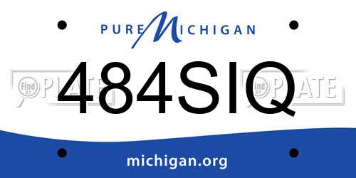 484SIQ Michigan License Plate