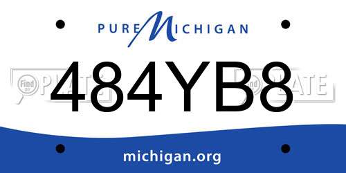 484YB8 Michigan License Plate