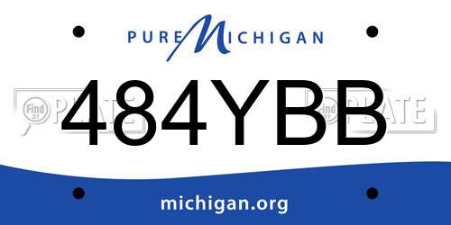 484YBB Michigan License Plate
