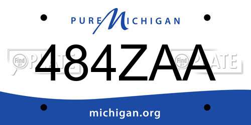 484ZAA Michigan License Plate