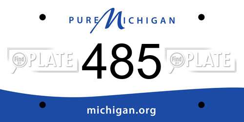 485 Michigan License Plate