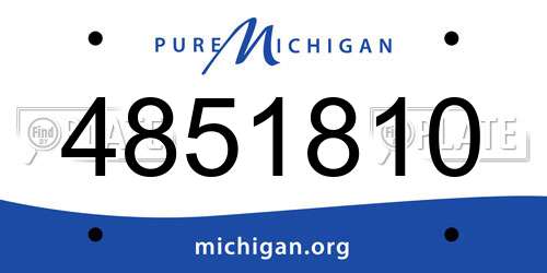 4851810 Michigan License Plate