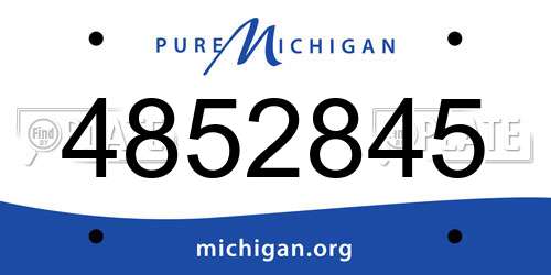 4852845 Michigan License Plate