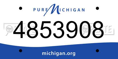 4853908 Michigan License Plate