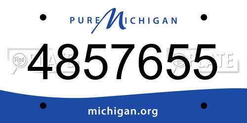 4857655 Michigan License Plate