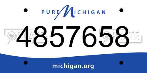4857658 Michigan License Plate