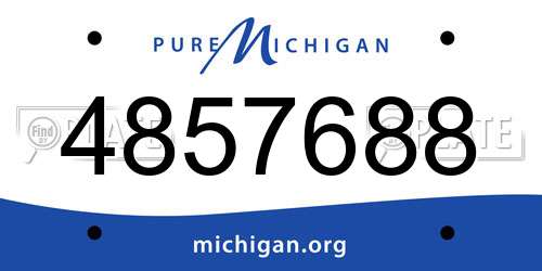 4857688 Michigan License Plate
