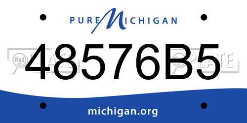 48576B5 Michigan License Plate