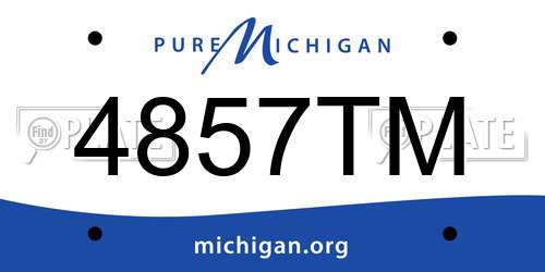 4857TM Michigan License Plate