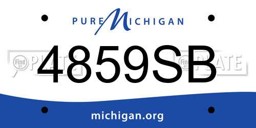 4859SB Michigan License Plate